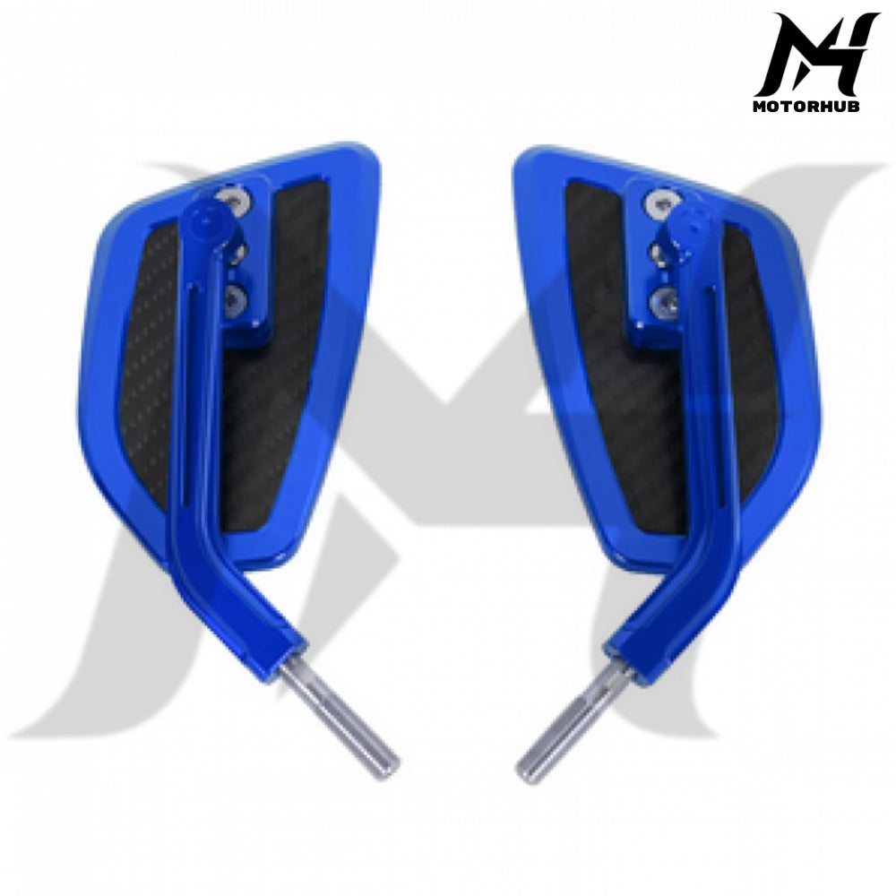 H-D Mirrors Rear View Performance Style Carbon Slim [Blue] MH9900925