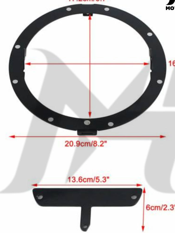 Baja Designs LP6 Shark Demon 2 LED Headlight Bracket System Mount For Harley Street Glide 99-20 MH9900699