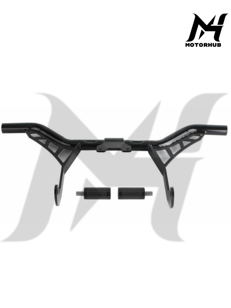 Front Highway Engine Guard Crash Bar Frame Slider Flat-Out Bar For Harley Touring Road King Road Glide Electra Street Glide FLHR FLHT 2014-24 [Gold] MH9900463