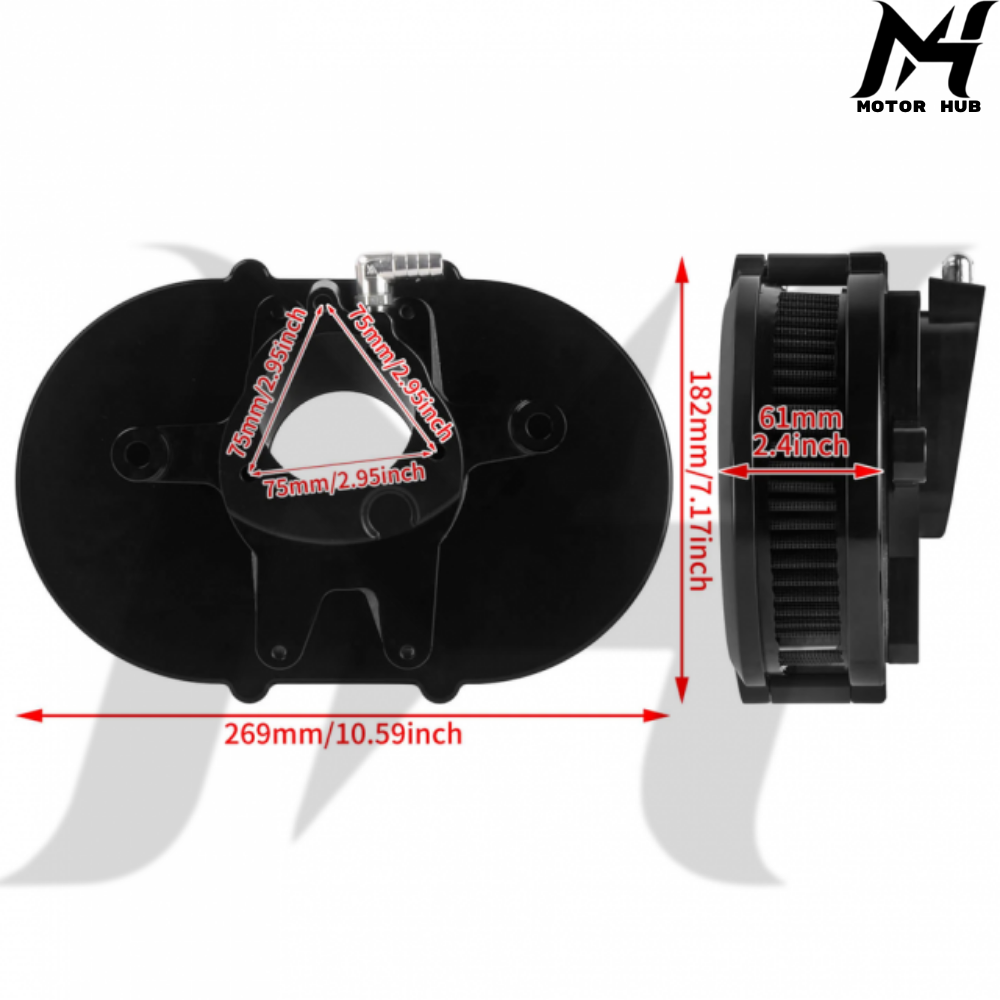 Black Air Cleaner Intake Breather FLTRXSE,FLHXSE 2023-2025 FLTRXSTSE, FLTRX, FLHX 2024-2025 Softail 2025 MH9901229