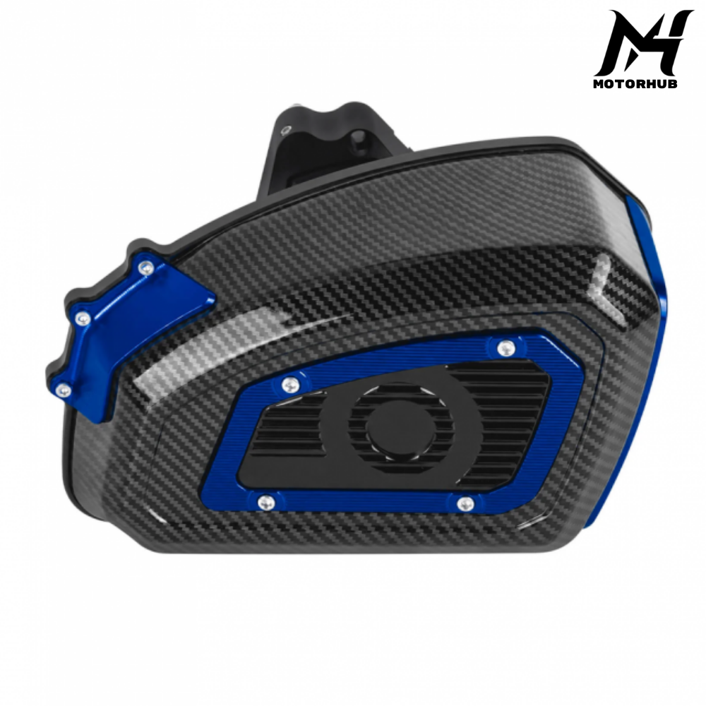 Air Filter Carbon Look Air Cleaner Red Intake Element for Harley Touring 2024-2026 Softail 2025 [Blue] MH9901250