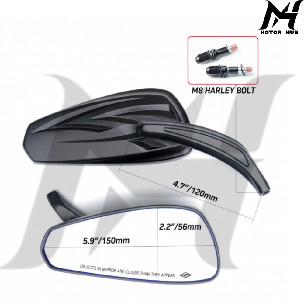 Universal Mirrors Rearview Side Mirror Harley-Davidson [Black] MH9900199
