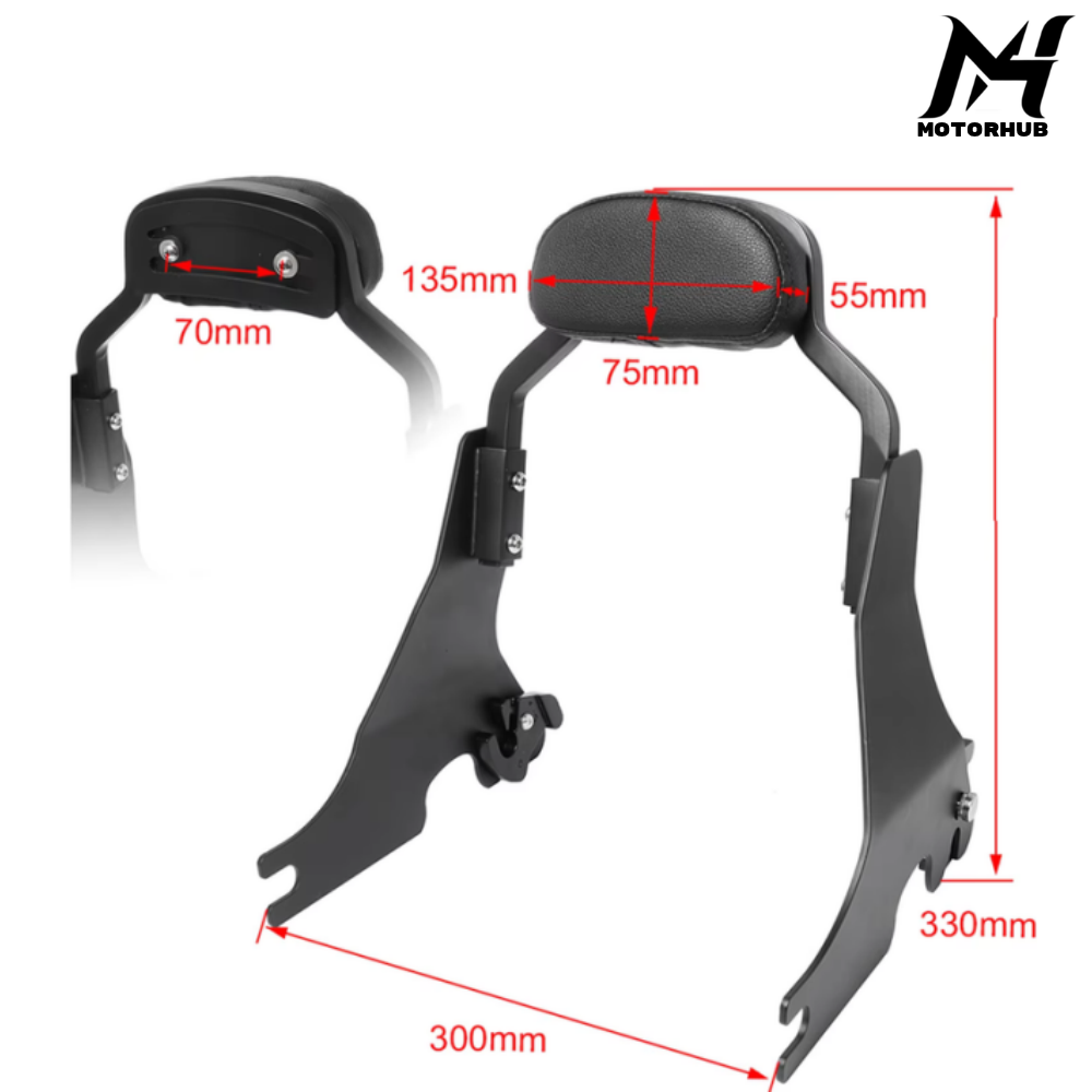 Short Passenger Backrest Sissy Bar For Harley Sportster XL1200 883 2004+ MH99012467