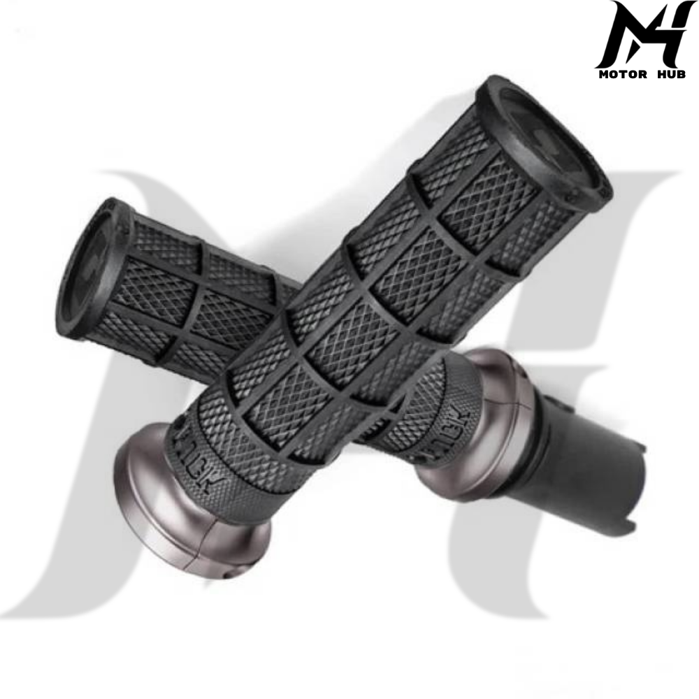 Odi Hart-Luck Signature Full-Waffle Grip Set (2023+ CVO) [Black-Gun Metal] MH9901061