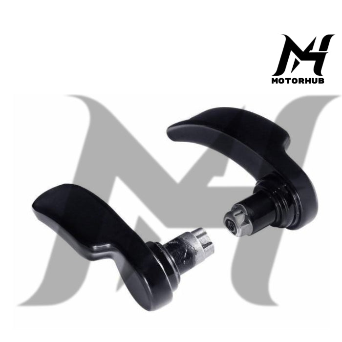 Hard Saddlebag Lid Lifters Latch Handle Levers Fit For Harley Touring 14-24 [Black] MH9900346