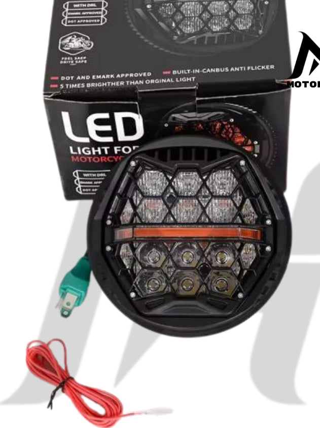 Motorcycle 5.75 Inch Honeycomb Performance Headlight MH9900669