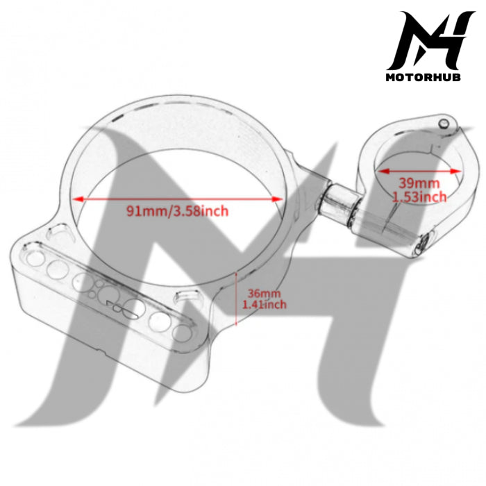 39mm 16 Instrument Bracket Relocation Speedometer Side Mounting For Harley Sportster MH9900337