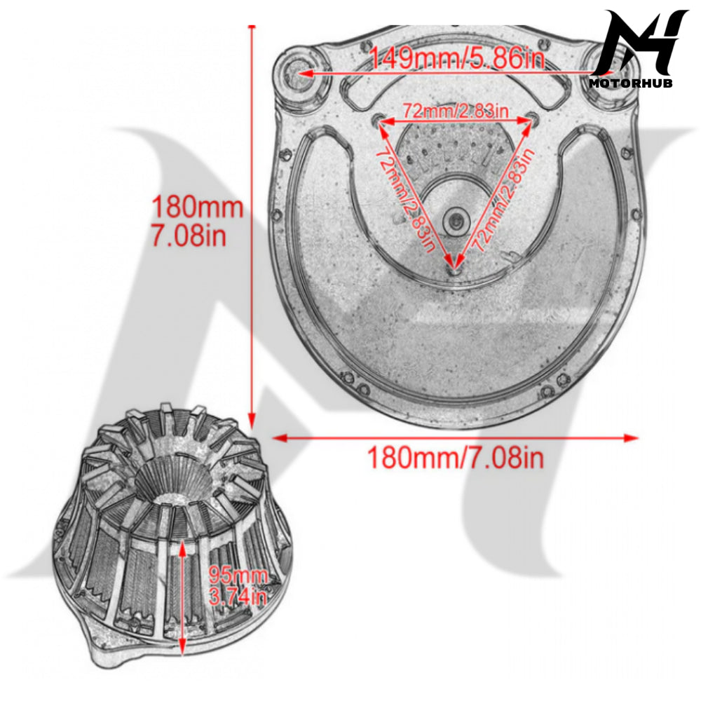 CNC Air Cleaner Grey Intake System Kit Fit Harley Dyna Softail Touring Trike MH9900183