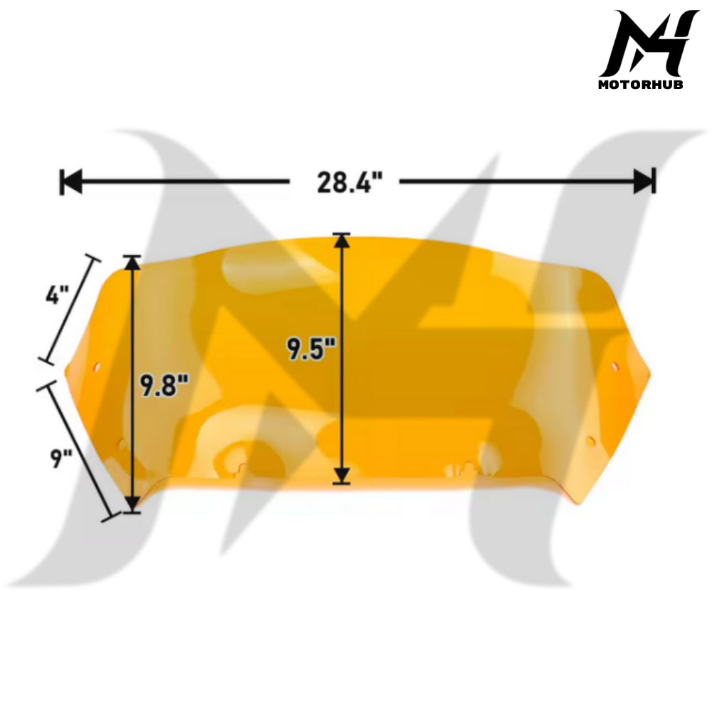 Orange 9 Inch Windshield Wave Windscreen For Touring New Road Glide CVO 2023-2024 MH990049