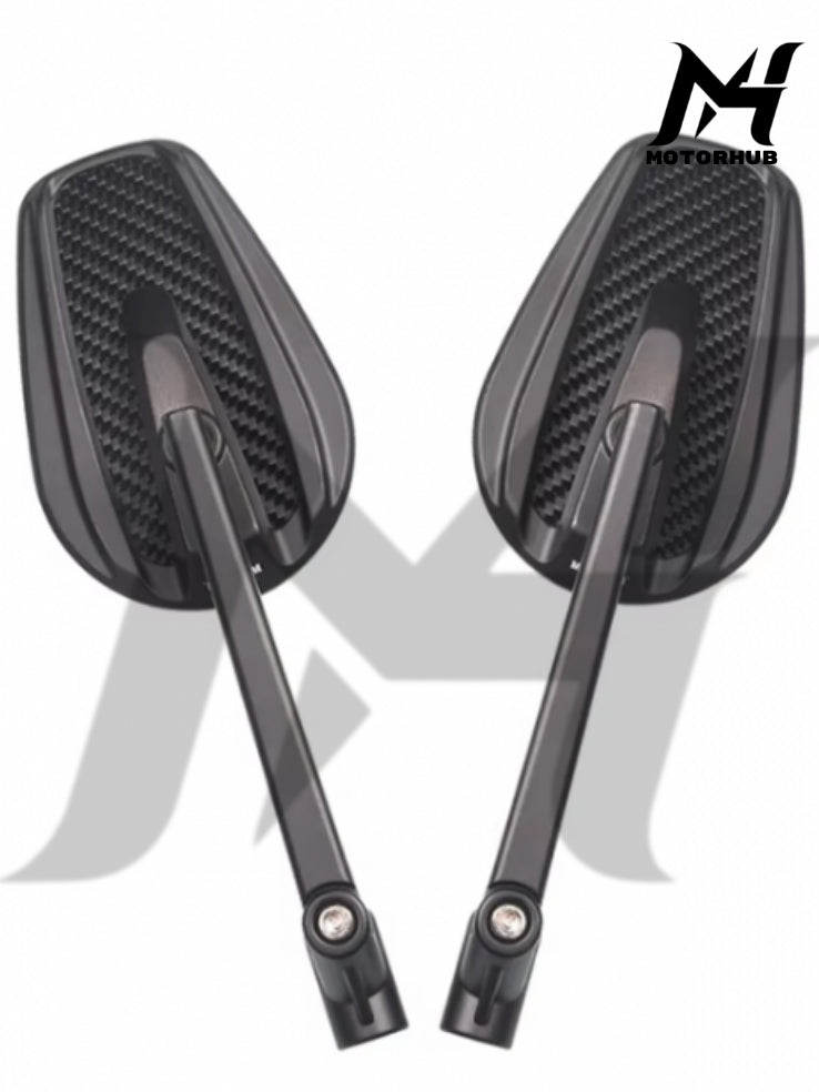 Oval shaped Universal Mirrors Rearview Side Mirror Harley-Davidson [Black] MH9900209