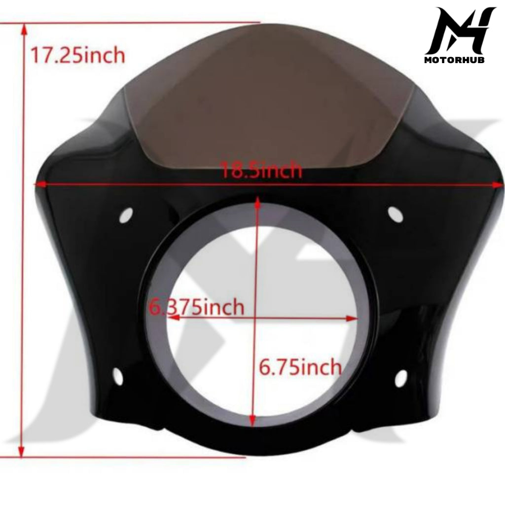 SMK Front Fairing with Smoke Windshield 49mm Clamp [Black-Smoke] MH9900752