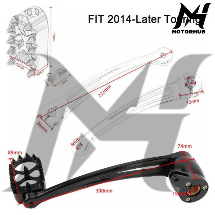 Peg Shift Lever Shifter Peg Set for Harley Touring 2014-Up Roadking 2014-Up Pedal Rem Harley Touring BG100724