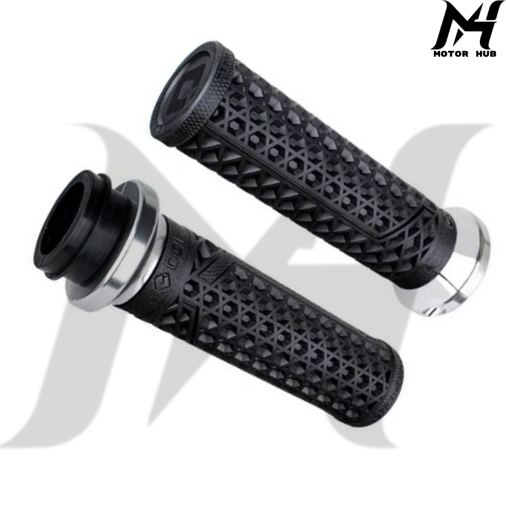 Vans V-Twin LOCK-On Grip Set - HD TBW 2022 [Black-Silver] MH9901065
