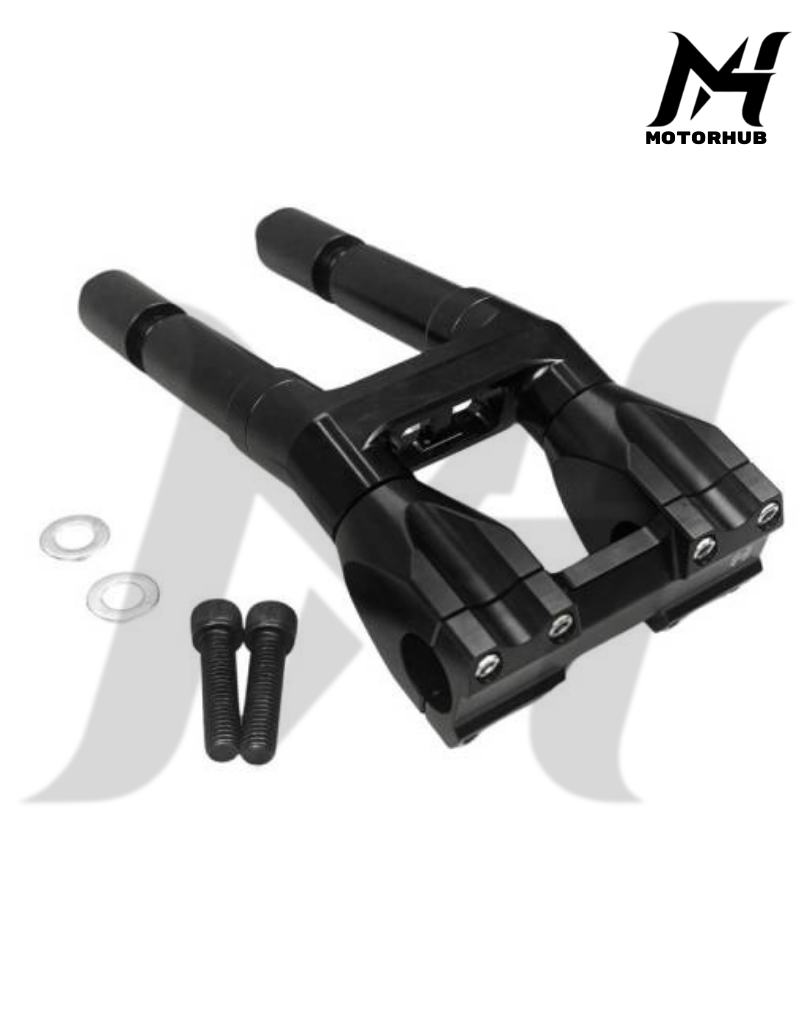 Riser MH 1-1/8 8-10 Inch Kickback Isolated Handlebar Riser [Black] MH9900411