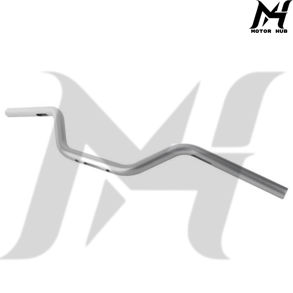 1 Inch Club Moto Style Fat Bars MX Variable Section Aluminum Conical 4″ Rise Handlebar [Silver] MH9900460