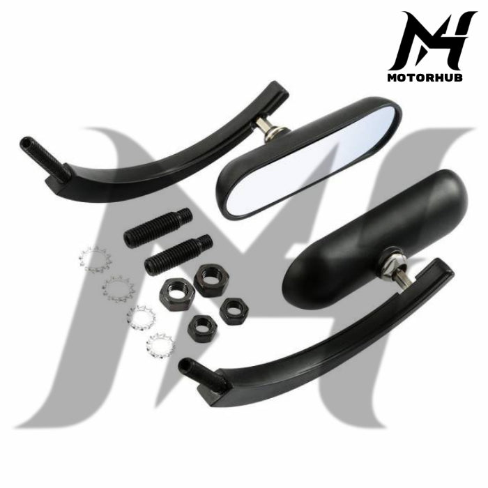 Universal 8mm 10mm M8 M10 Mini Oval Rear View Mirrors Fit For Harley Touring Softail Dyna Sportster MH9900349