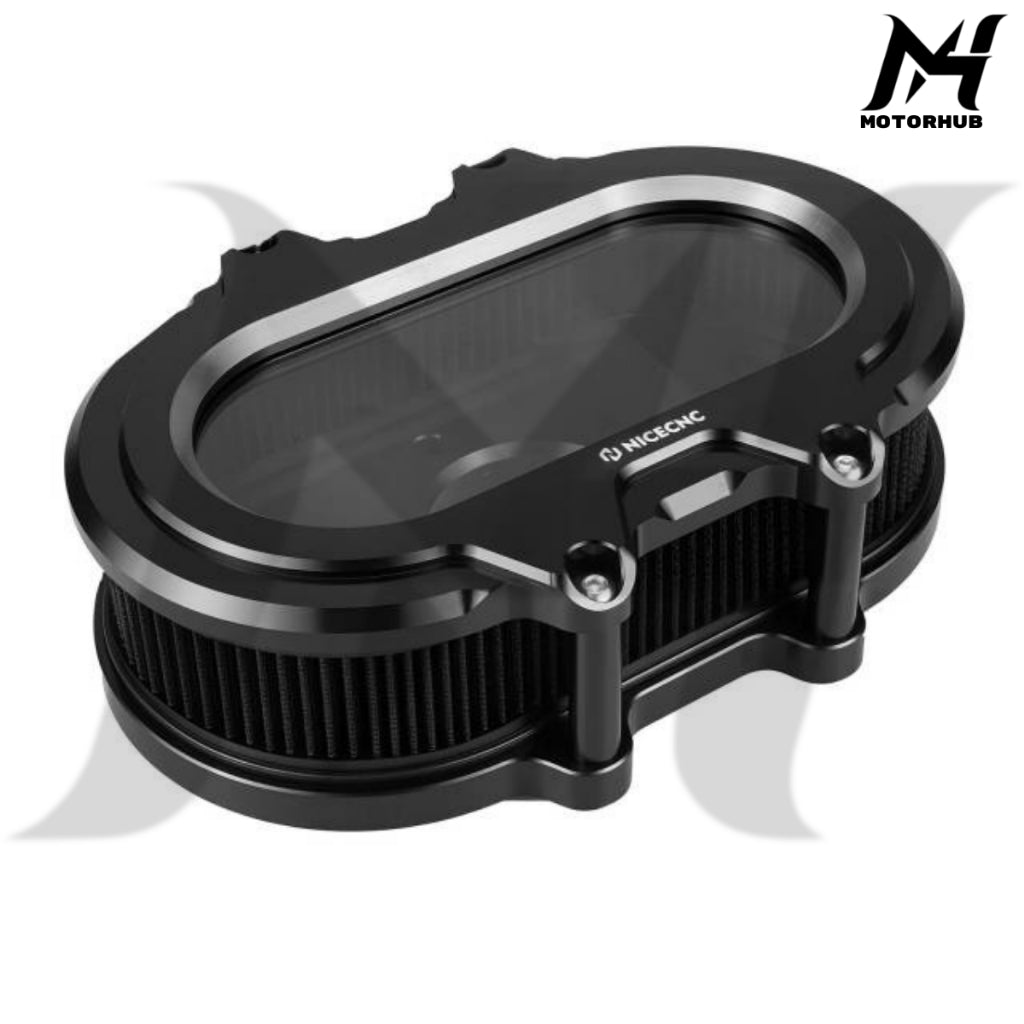Black Transparent Air Cleaner Intake Filter Kit For Harley M8 Touring 2017-2023 Softail 2018-2023   MH9900898