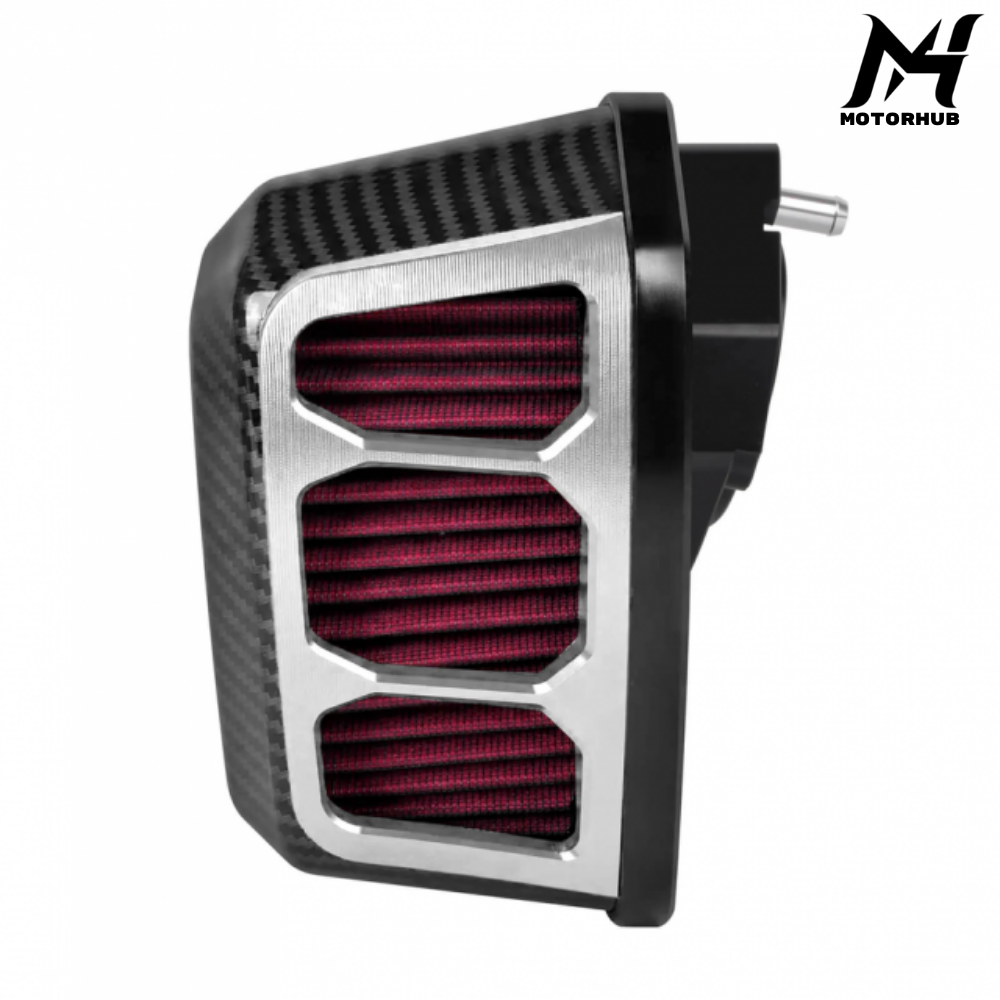 Air Filter Carbon Look Air Cleaner Red Intake Element for Harley Touring 2024-2026 Softail 2025 [Silver] MH9901246