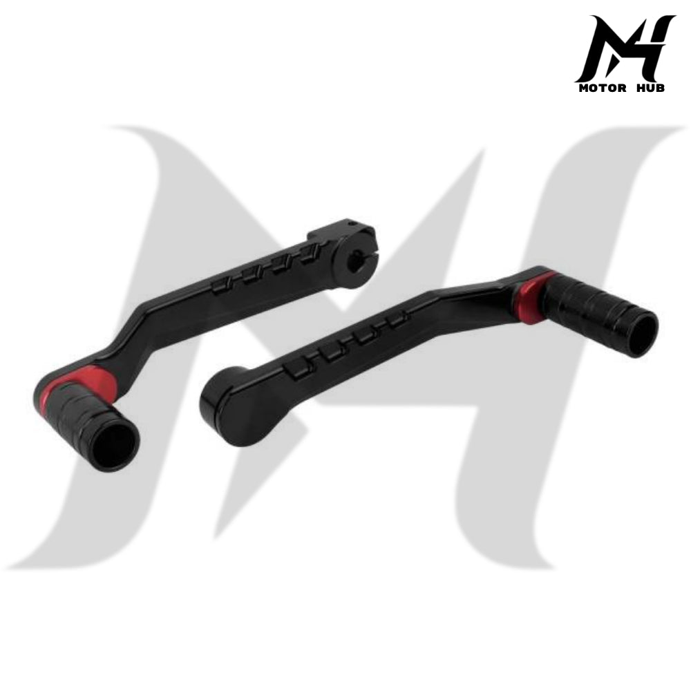 Black Heel Toe Shifter Lever Shifter Peg for Harley Softail 86-17 Touring 88-Up [Black-Red] MH9901016