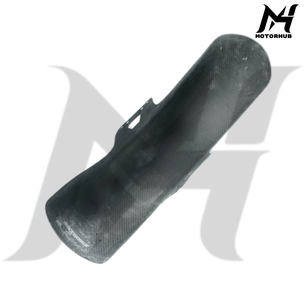Black Carbon Fiber Front Half-long Fender for Harley 2014-2023 Street Road Glide [Twill Glossy] RW7700124