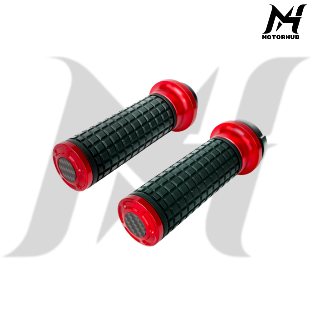 MH Style Silicone Rubber Grips with CNC Alloy Throttle By Wire [Red] MH9901079
