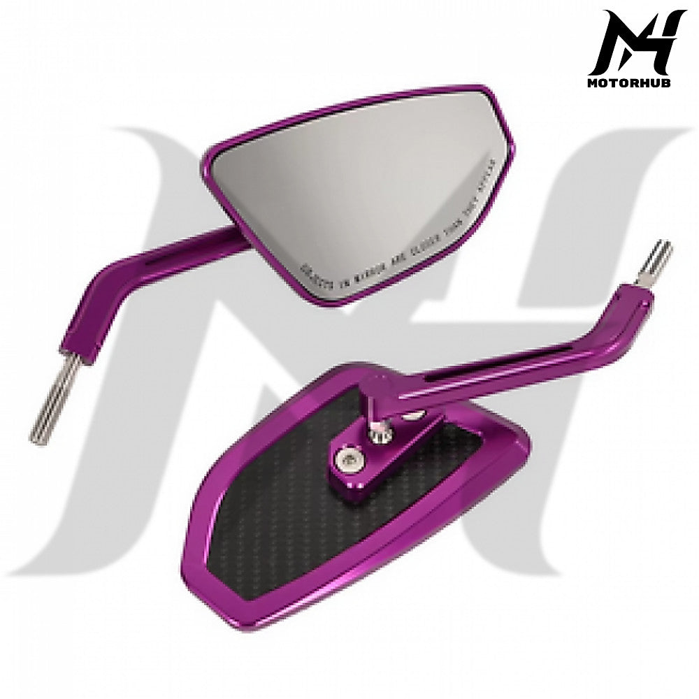 H-D Mirrors Rear View Performance Style Carbon Slim [Purple] MH9900926
