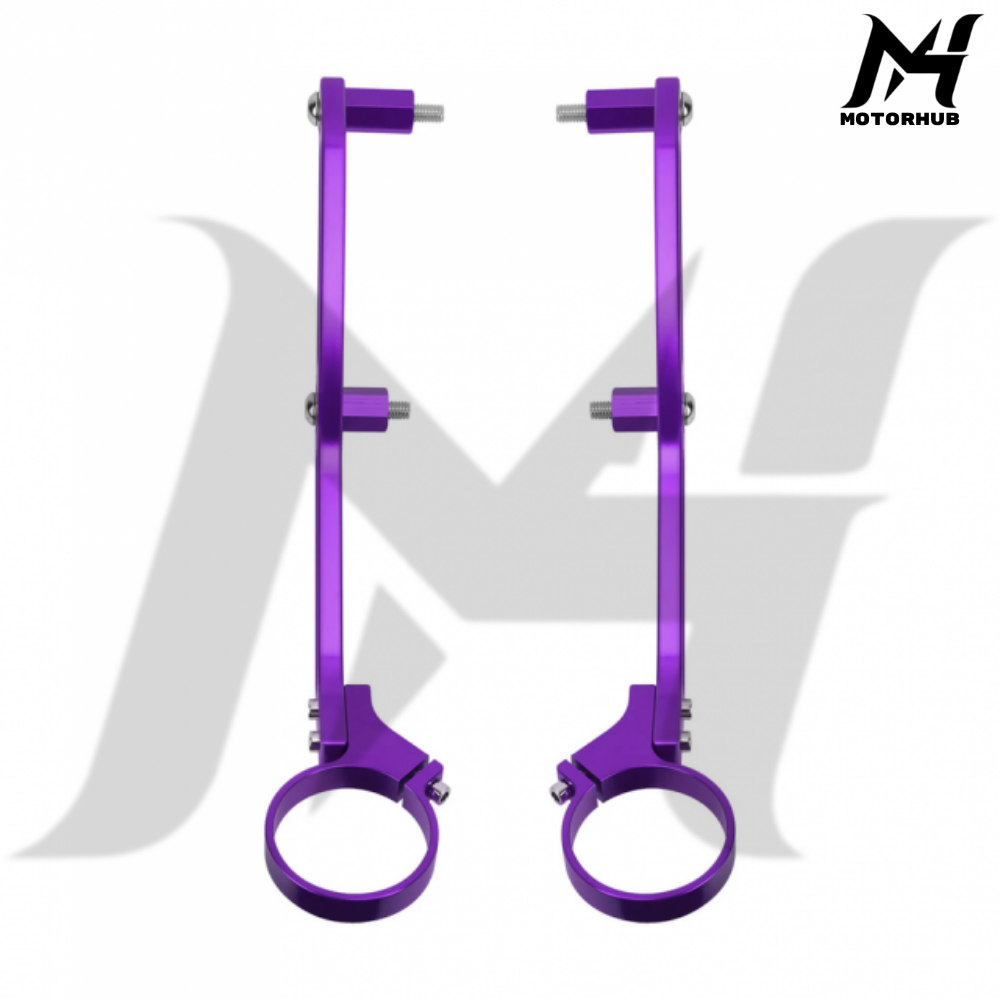 Rear Shock Remote Reservoir Mounts Brackets Harley Touring [Purple] MH9901227