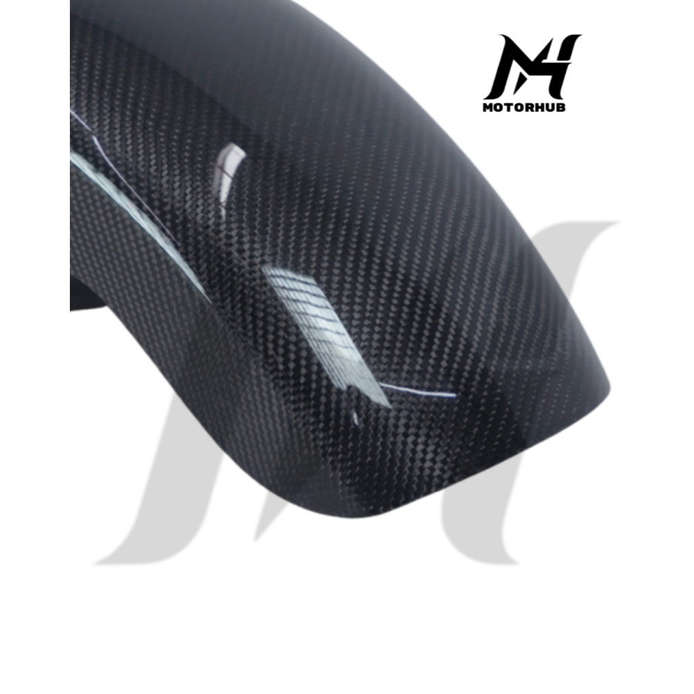 Black Carbon Fiber Front Fender for Harley 2014-2023 Street Road Glide [Standard Twill Glossy] BG100741