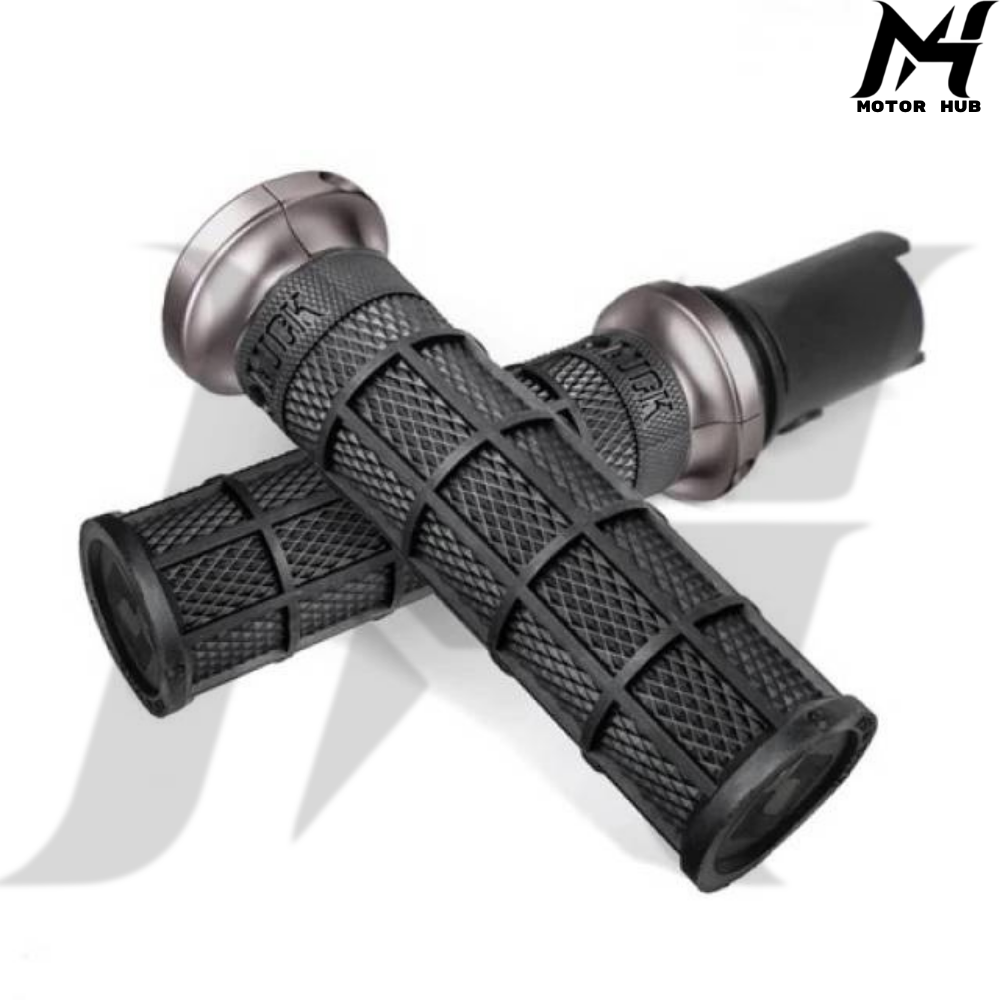 Odi Hart-Luck Signature Full-Waffle Grip Set (2023+ CVO) [Black-Gun Metal] MH9901061