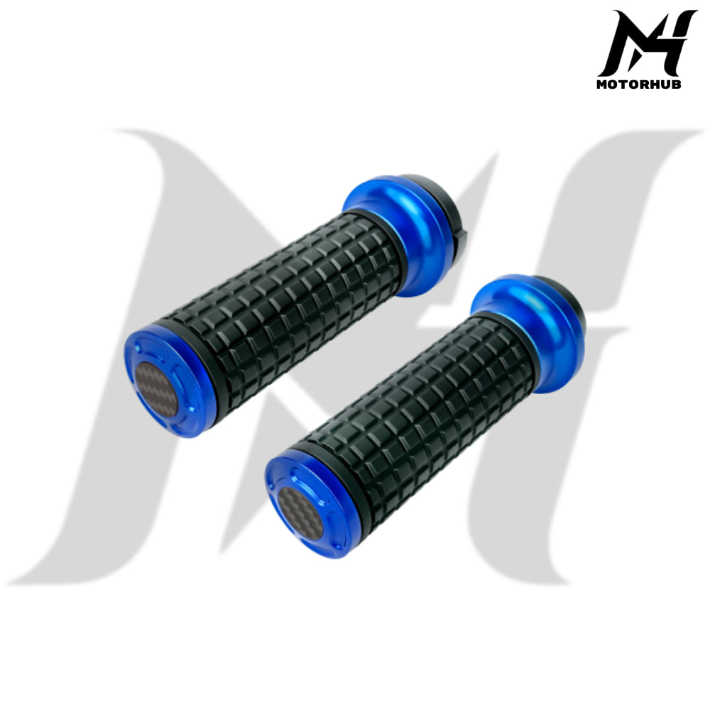 MH Style Silicone Rubber Grips with CNC Alloy Throttle By Wire [Blue] MH9901081