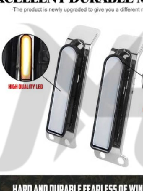 LED Lights Fender Saddlebag Side Turn Signal Touring 2014+ [Chrome Housing Smoke Lens] MH9900649