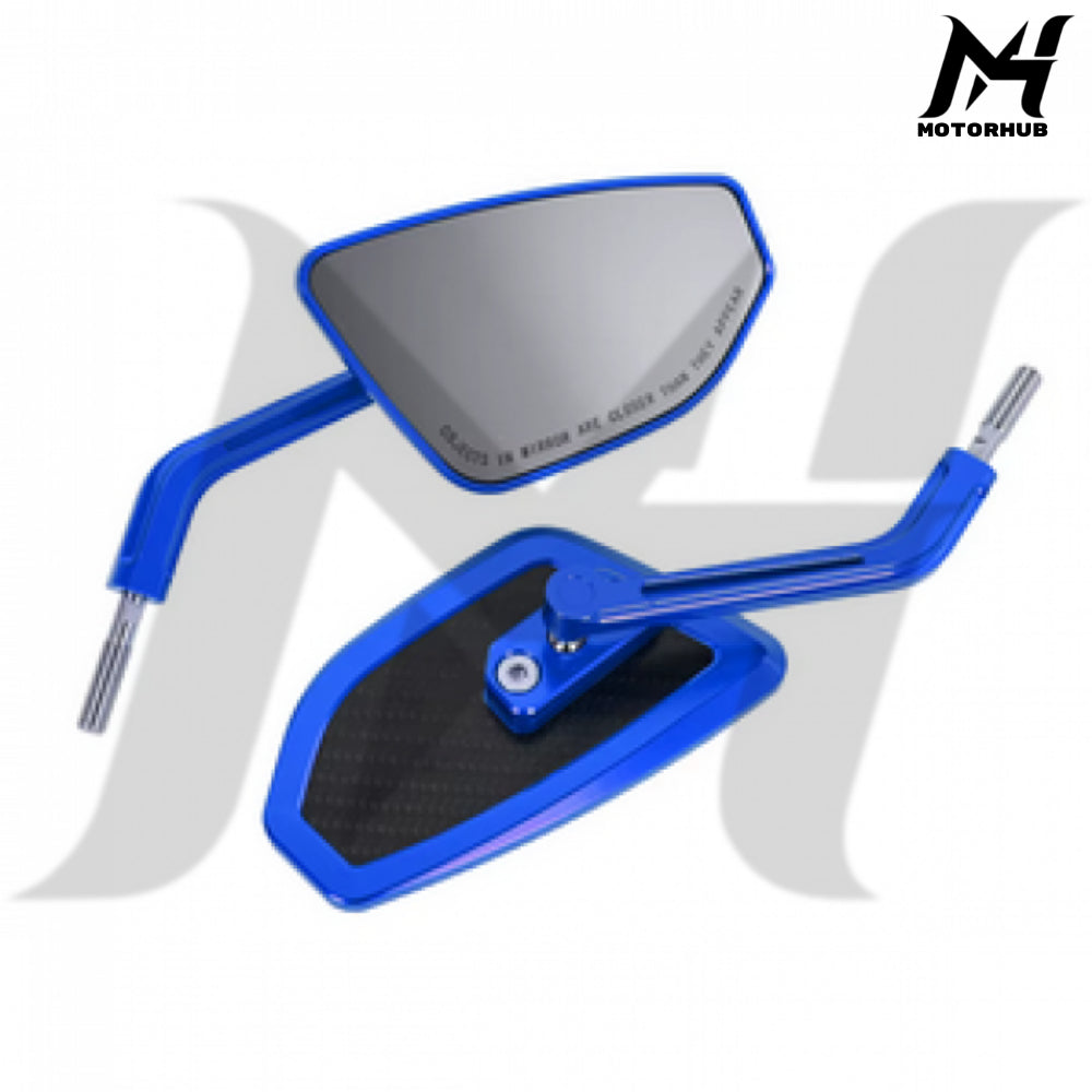 H-D Mirrors Rear View Performance Style Carbon Slim [Blue] MH9900925