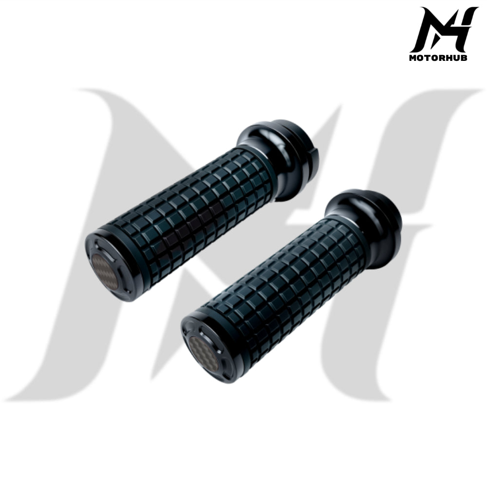 MH Style Silicone Rubber Grips with CNC Alloy Throttle By Wire [Black] MH9901077