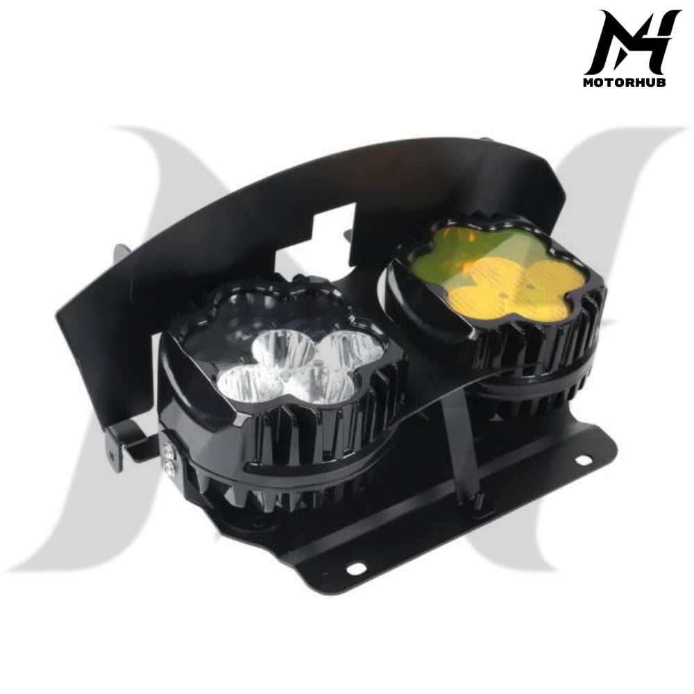 Road Shark Style headlight with bracket kit 2024+ Gen2  Road Glide [White-Yellow] Lampu Road Glide 2024 Lampu Harley MH9901008