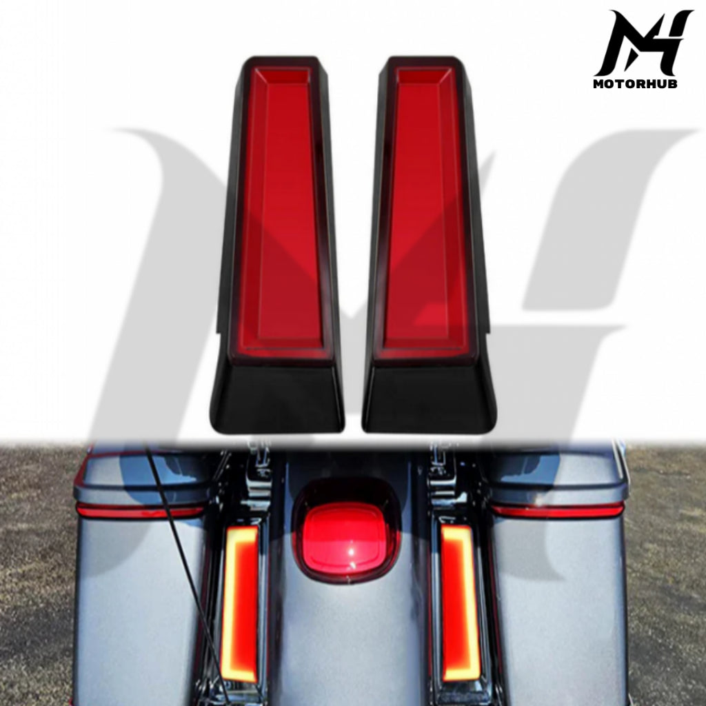 LED Filler Panel Lights fit Harley Touring 2015-2023 [Black-Red] Stop Lamp Road Glide Street Glide Road King MH9900190