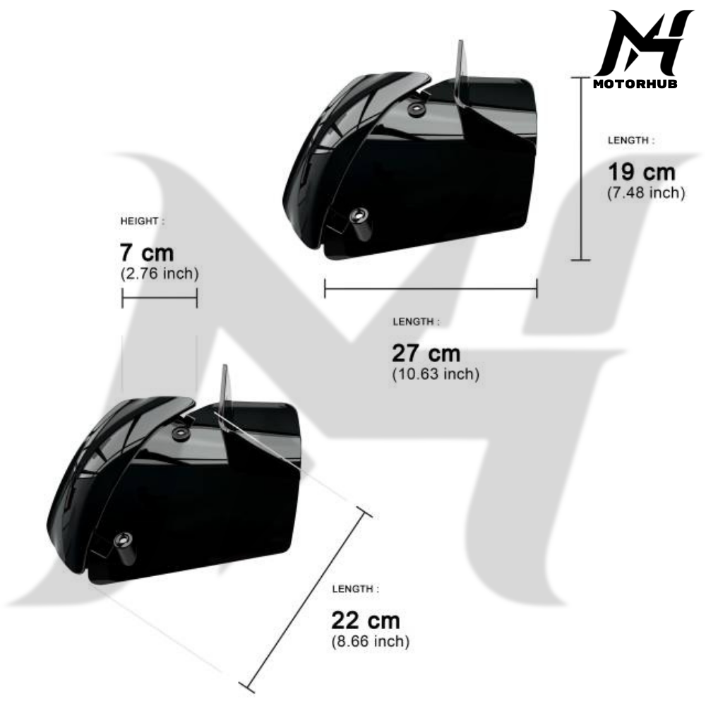 Upper Fairing Colored Side Wind Air Deflector Fit For Harley CVO Road Glide 2024-2026 Smoke MH9901186