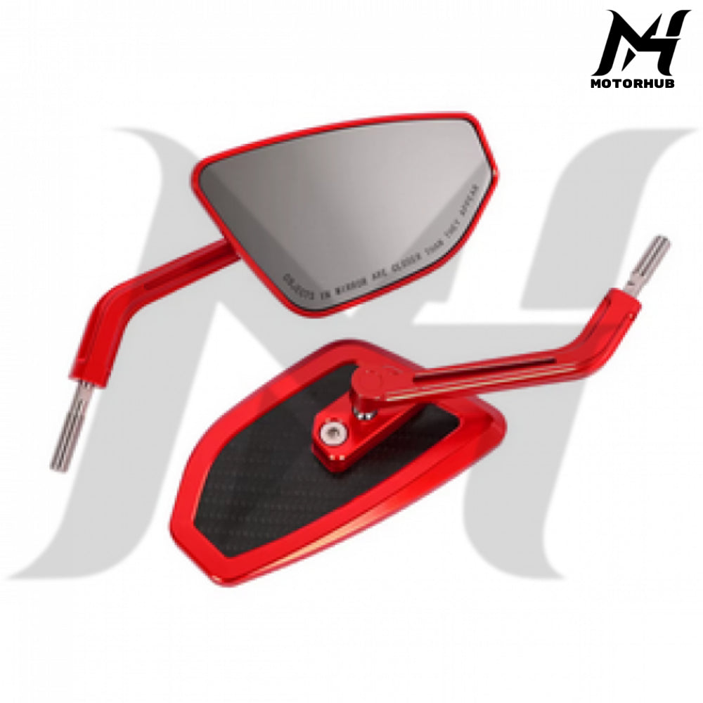 H-D Mirrors Rear View Performance Style Carbon Slim [Red] MH9900923