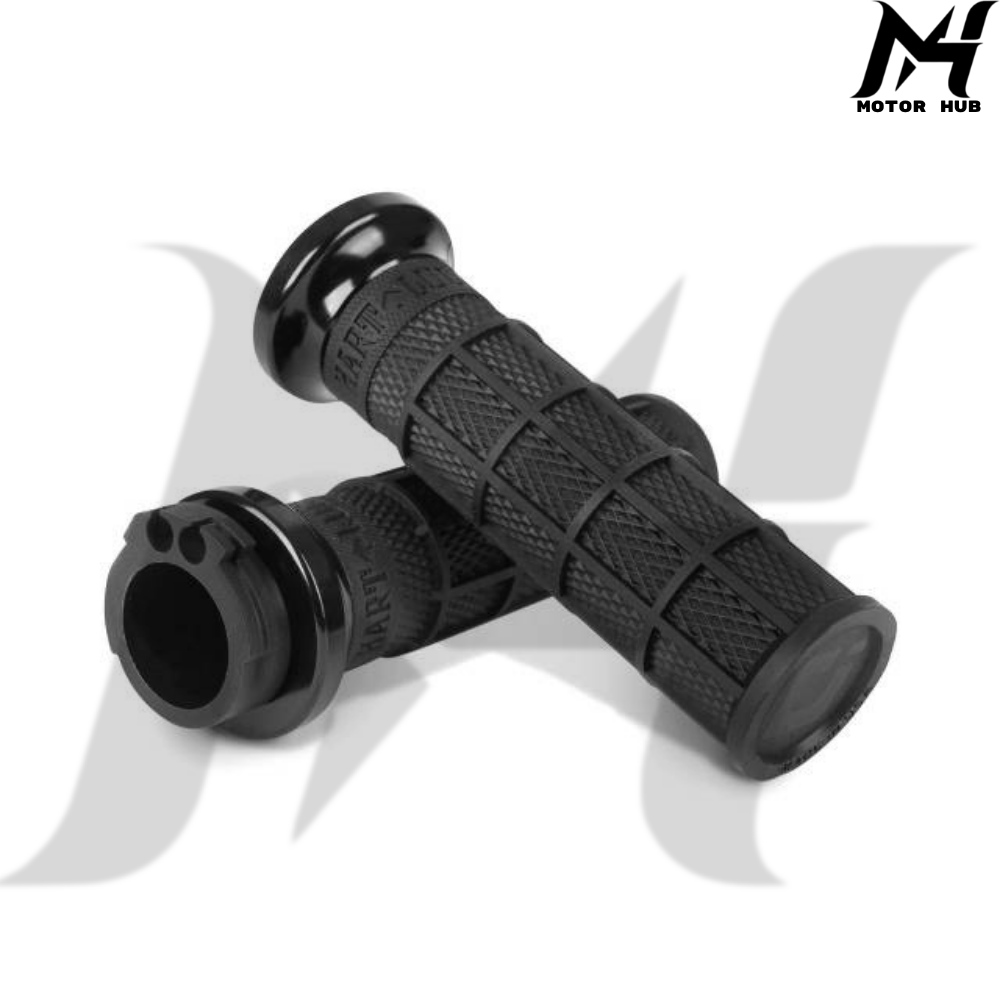 ODI V-Twin Lock-On Hart-Luck Signature Full-Waffle Grip Set [Throttle Cable] MH7700359