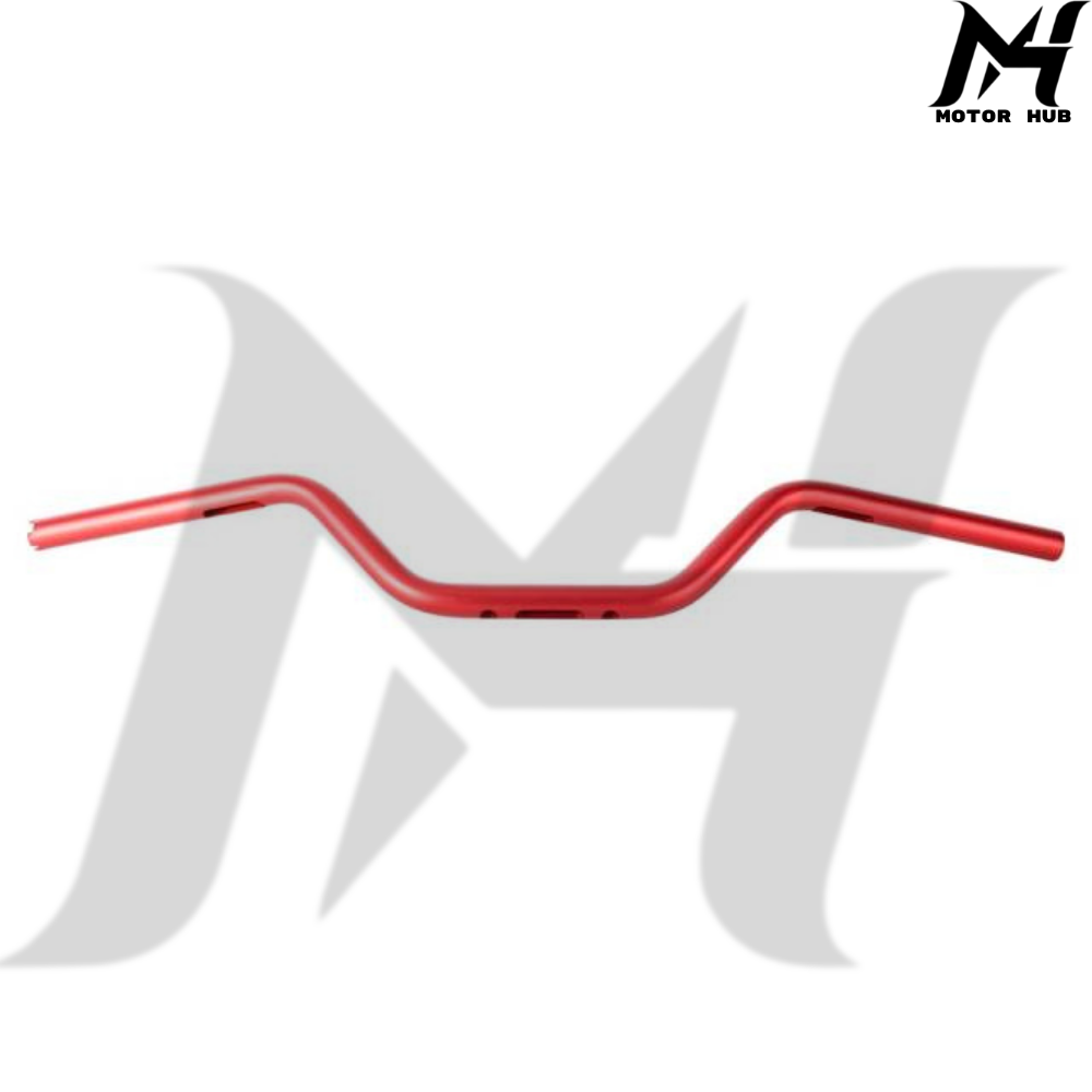 1 Inch Club Moto Style Fat Bars MX Variable Section Aluminum Conical 4″ Rise Handlebar [Red] MH9900459