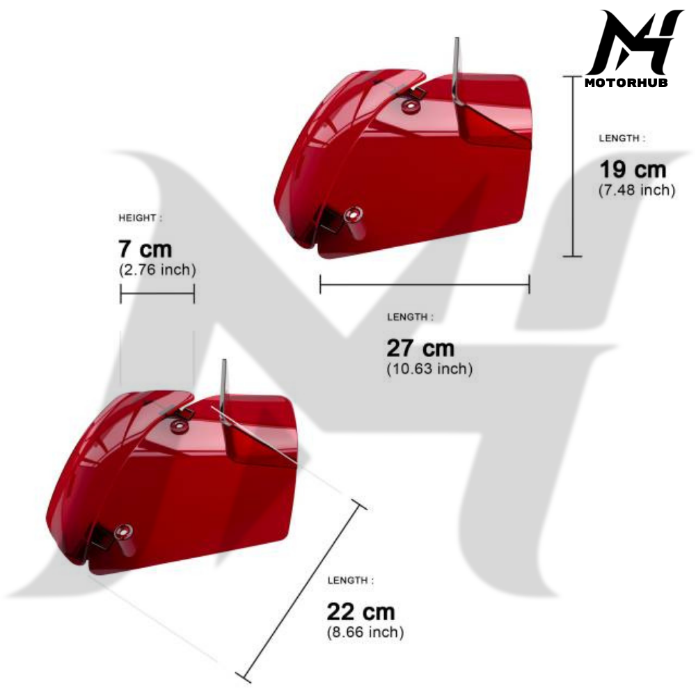 Upper Fairing Colored Side Wind Air Deflector Fit For Harley CVO Road Glide 2024-2026 Red MH9901187