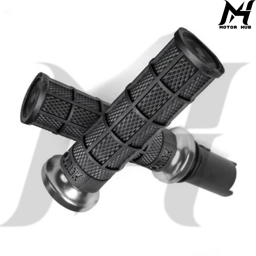 Odi Hart-Luck Signature Full-Waffle Grip Set (2023+ CVO) [Black-Polish] MH9901060