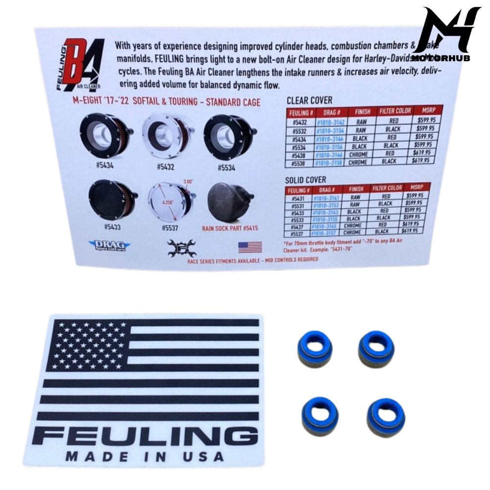FEULING VALVE SEAL KLEP HARLEY FOR HARLEY DYNA 1984 - 2004 TOURING 1984 - 2004 SOFTAIL 1984 - 2004 SPORTSTER 1986 - 2003 0926-1166 OEM 18001-83B KODE 1075