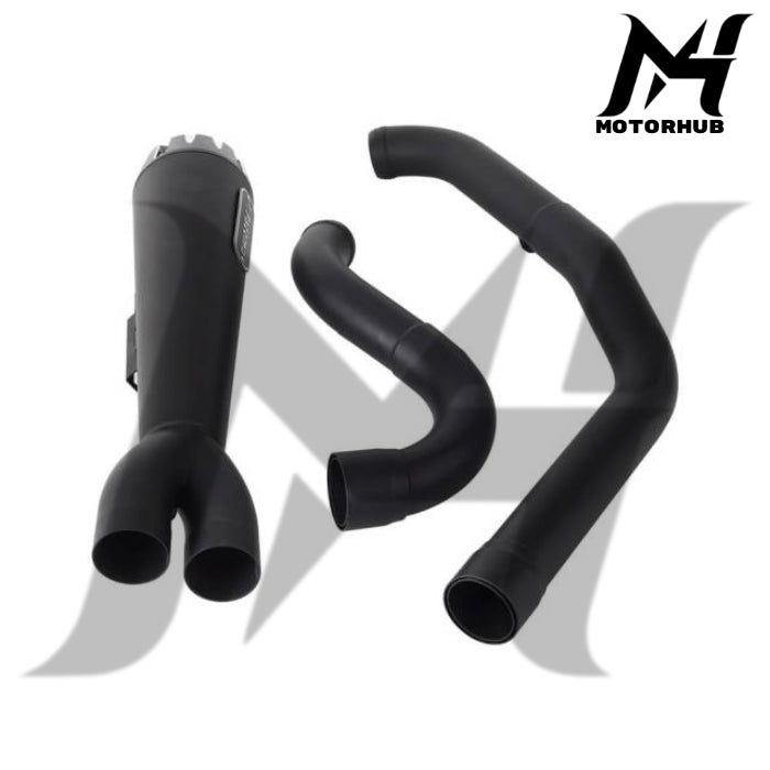 2 in 1 Pazoma full Complete Exhaust system stainless steel Mufler for Harley sotail Low Rider S ST El Diablo street Bob standard 2018-2024 [Black] MH9900529