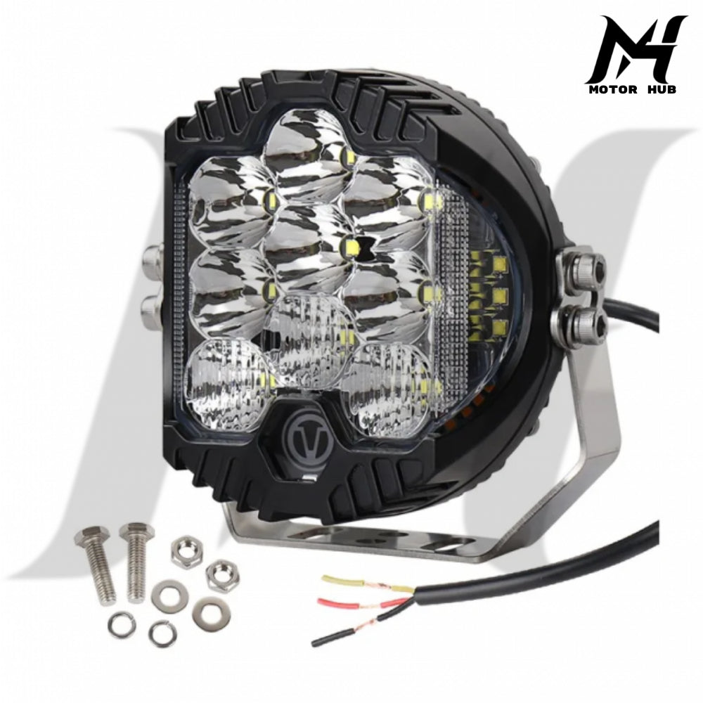 White 7 lnch 5 Inch LED Headlights DRL Hi/Lo Beam 50W 5000LM 9LEDS For Harley-Davidson MH9900997