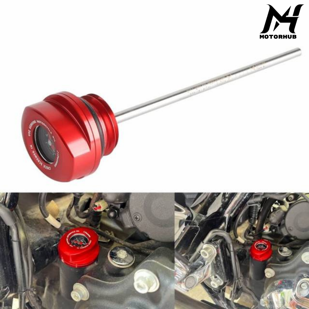 Oil Dipstick With Temperature Gauge For Harley Touring M8 [Red] MH9900629