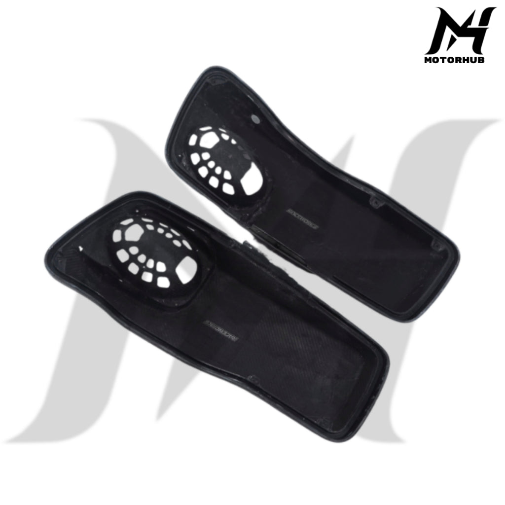 Black Carbon Fiber Saddlebag Top Cover CVO [Speaker] 2014-2023 Street Road Glide [Standard Twill Glossy] BG100809