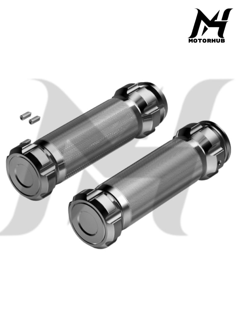 HandGrip TBW Nice CNC Aluminum Hand Grips For Harley Davidson [Silver] MH9900123