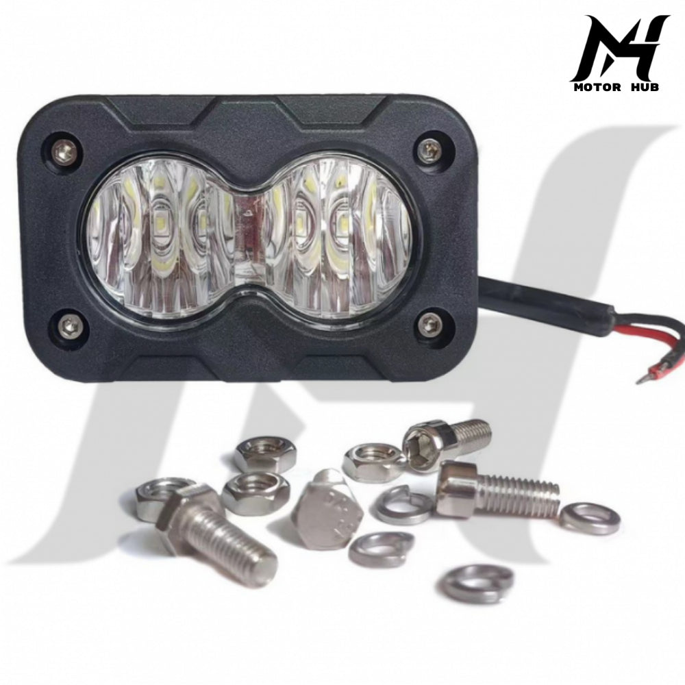 White LED Headlight Flood Beam Light [2x3Inch] MH9900108