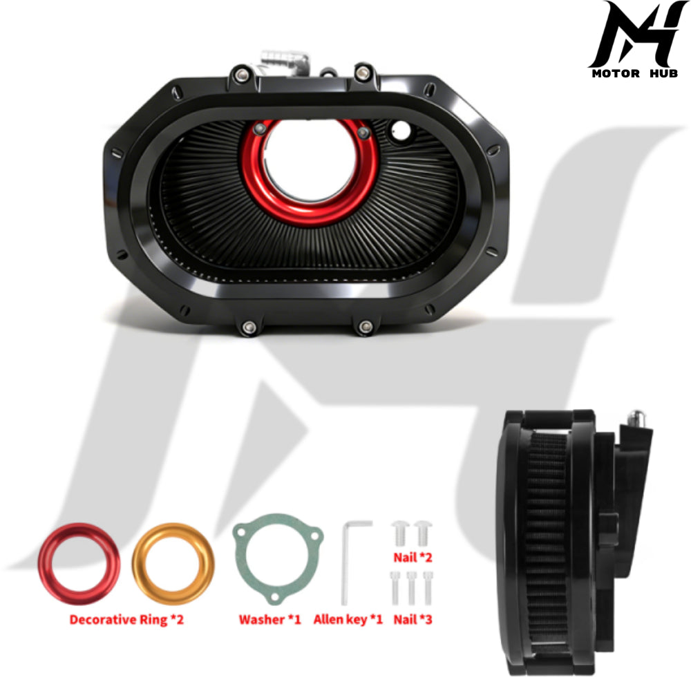 VMS 121-16E Air Filter Gen2-Aluminum Fit for Harley- Davidson Milwaukee-Eight 2024+ [Black] MH9901162