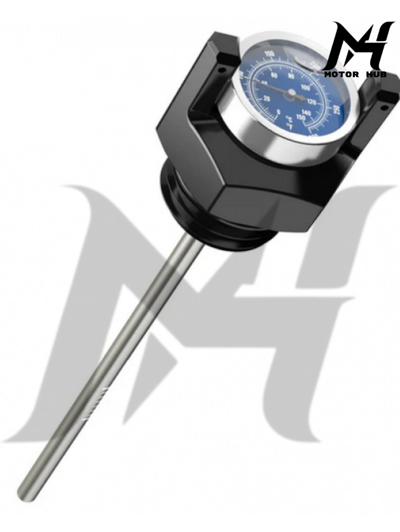 Nice CNC Oil Dipstick Harley Touring 2017-2025 w/ Thermometer Gauge For Harley Road King FLHR Street Glide FLHX [Black] MH9900283